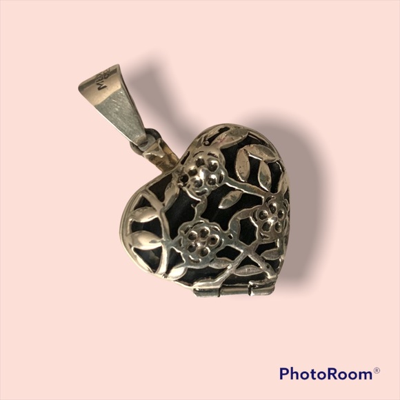 Heart locket pendant .925 sterling silver - Picture 1 of 7